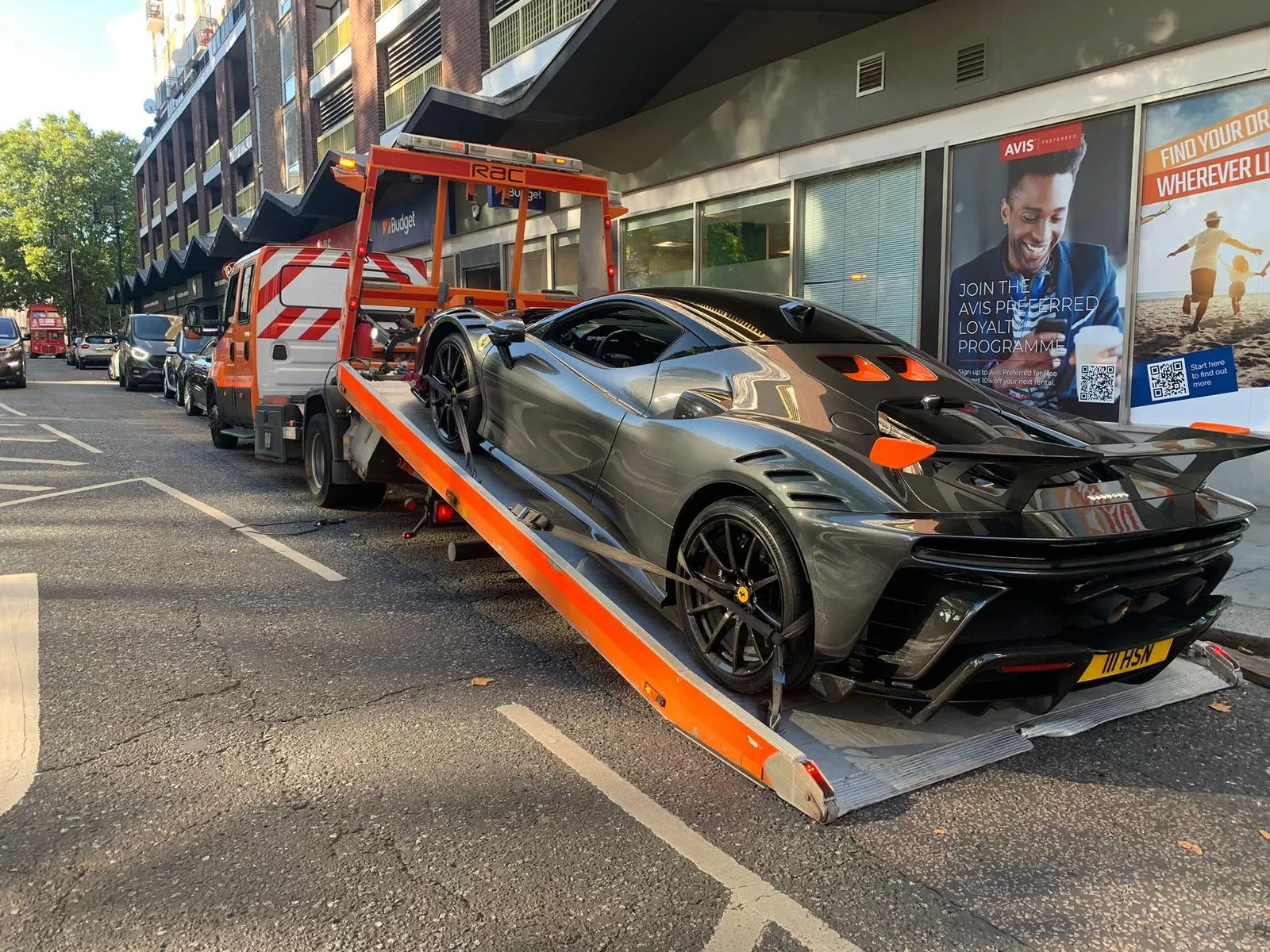 McLaren Sabre luxury car towing london uk