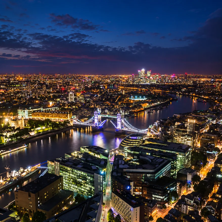 London Twilight Over the Thames