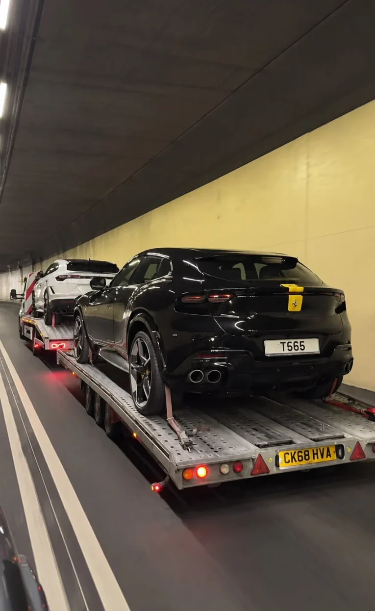 Ferrari Purosangue Europe to UK Transport