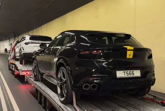 Ferrari Purosangue Europe to UK Transport